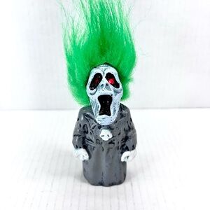 2007 Halloween Pocket Screamer Slimer Green Haired Figure In Working Condition!